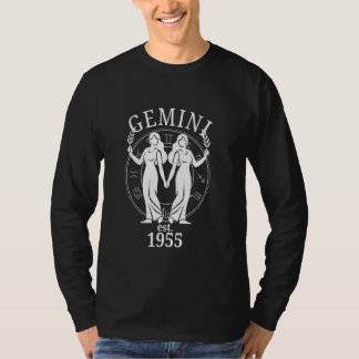 Zodiac Gemini Twins Geboren 1955 T-Shirt
