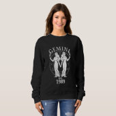 Zodiac Gemini Twins Geboren 1989 Sweatshirt (Vorne ganz)