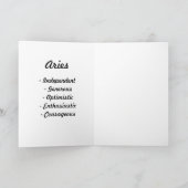 Zodiac Girls Grußkarte - Aries Karte (Innenseite)