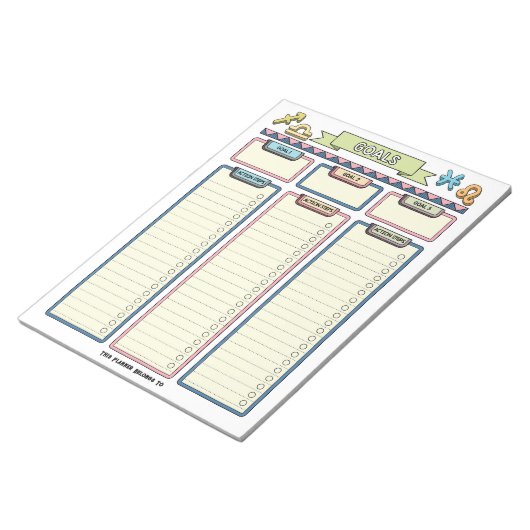 Zodiac Goal Planner Custom Notepad Notizblock (angewinkelt)