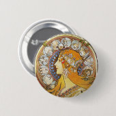 Zodiac Goddess Button (Vorne & Hinten)