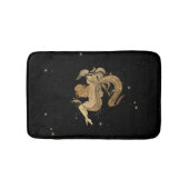 Zodiac Goddess | Cosmic Gold Aquarius Astrologie Badematte (Vorderseite)