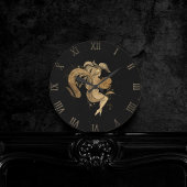 Zodiac Goddess | Cosmic Gold Aquarius Astrologie Runde Wanduhr