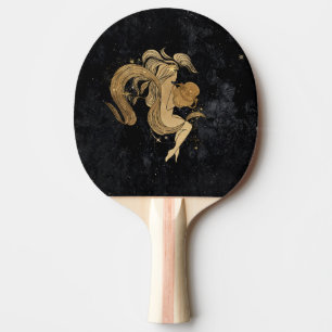 Zodiac Goddess Cosmic Gold Aquarius Astrologie Tischtennis Schläger