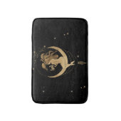 Zodiac Goddess | Cosmic Gold Cancer Astrologie Badematte (Vorderseite Vertikal)