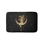 Zodiac Goddess | Cosmic Gold Cancer Astrologie Badematte (Vorderseite)