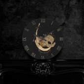 Zodiac Goddess | Cosmic Gold Capricorn Astrologie Runde Wanduhr