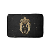 Zodiac Goddess | Cosmic Gold Gemini Astrologie Badematte (Vorderseite)