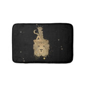 Zodiac Goddess | Cosmic Gold Leo Astrologie Badematte (Vorderseite)