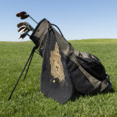 Zodiac Goddess | Cosmic Gold Leo Astrologie Golfhandtuch (Gras)