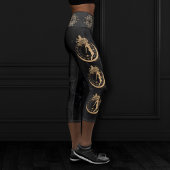 Zodiac Goddess | Cosmic Gold Libra Astrologie Capri Leggings