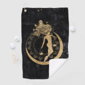 Zodiac Goddess | Cosmic Gold Libra Astrologie Golfhandtuch (Insitu)