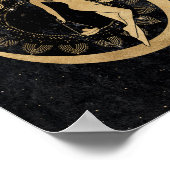 Zodiac Goddess | Cosmic Gold Libra Astrologie Poster (Ecke)