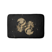 Zodiac Goddess | Cosmic Gold Pisces Astrologie Badematte (Vorderseite)