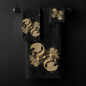 Zodiac Goddess | Cosmic Gold Pisces Astrologie Badhandtuch Set