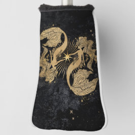 Zodiac Goddess | Cosmic Gold Pisces Astrologie Golf Headcover