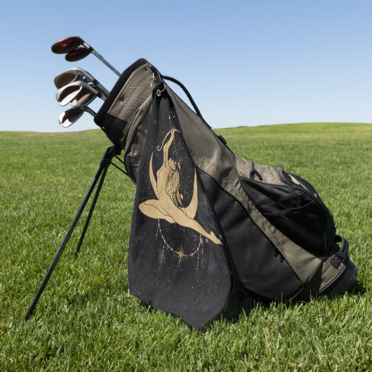 Zodiac Goddess | Cosmic Gold Sagittarius Astrologi Golfhandtuch (Gras)