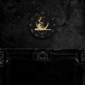 Zodiac Goddess | Cosmic Gold Sagittarius Astrology Runde Wanduhr