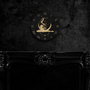 Zodiac Goddess   Cosmic Gold Sagittarius Astrology Runde Wanduhr