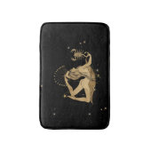 Zodiac Goddess | Cosmic Gold Scorpio Astrologie Badematte (Vorderseite Vertikal)