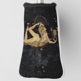 Zodiac Goddess | Cosmic Gold Scorpio Astrologie Golf Headcover