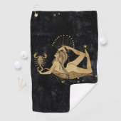 Zodiac Goddess | Cosmic Gold Scorpio Astrologie Golfhandtuch (Insitu)
