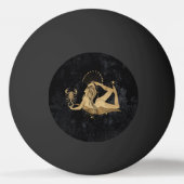 Zodiac Goddess | Cosmic Gold Scorpio Astrologie Tischtennisball (Rückseite)