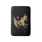 Zodiac Goddess | Cosmic Gold Taurus Astrologie Badematte (Vorderseite Vertikal)