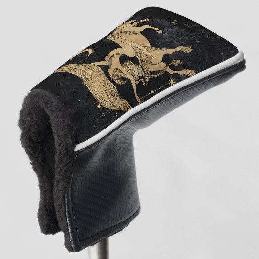 Zodiac Goddess | Cosmic Gold Taurus Astrologie Golf Headcover (3/4 Vorderseite)