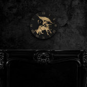 Zodiac Goddess | Cosmic Gold Taurus Astrologie Runde Wanduhr