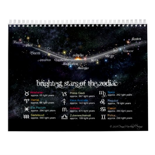 Zodiac Graphic Calendar Kalender (Rückseite)