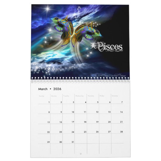 Zodiac Graphic Calendar Kalender (Mär 2026)