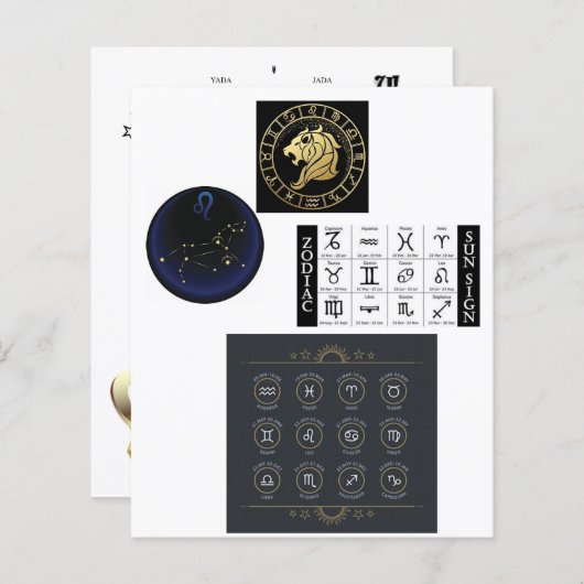 ZODIAC GREETINGS JJR CHRISTLICH INTERFAITH (Vorne/Hinten)