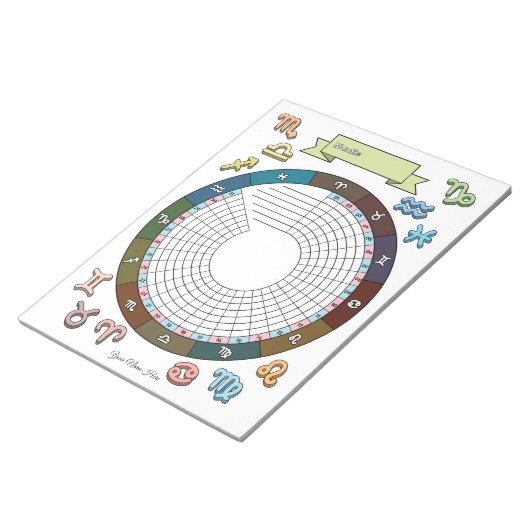 Zodiac Habit Tracker Custom Notepad Notizblock (angewinkelt)
