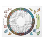 Zodiac Habit Tracker Custom Notepad Notizblock (Vorderseite)