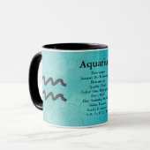 Zodiac Horoscope Astrology Sign Aquarius Mug Tasse (Vorderseite Links)