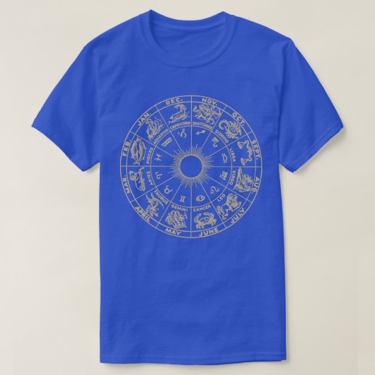 Zodiac Horoscope Wheel Astrology Tarot ds Cosmos U T-Shirt (Design vorne)