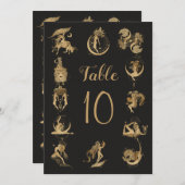 Zodiac Horoskop Anzeichen Tischnummer (Vorne/Hinten)