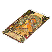 Zodiac, Jugendstil-Malerei von Alphonse Mucha Magnet (Linke Seite)