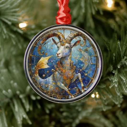 Zodiac - Korn der Meerziege Ornament Aus Metall (Baum)