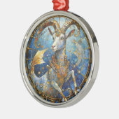 Zodiac - Korn der Meerziege Ornament Aus Metall (Links)