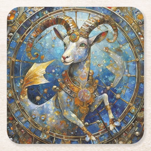 Zodiac - Korn der Meerziege Rechteckiger Pappuntersetzer (Vorderseite)