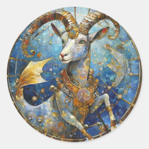 Zodiac - Korn der Meerziege Runder Aufkleber