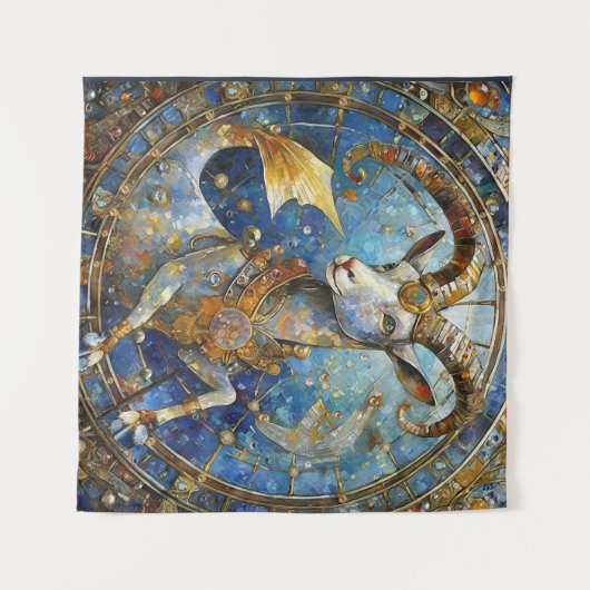 Zodiac - Korn der Meerziege Wandteppich (Vorderseite (Horizontal))