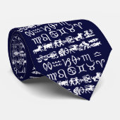 Zodiac Krawatte Astrologie Krawatte Cool Horoskop  (Gerollt)