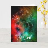Zodiac: Krebs "Der Krebs" Karte (Gelbe Blume)
