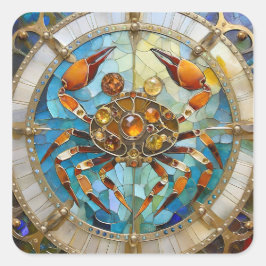 Zodiac - Krebs Die Krebserkrankung Quadratischer Aufkleber