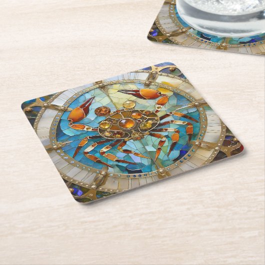 Zodiac - Krebs Die Krebserkrankung Rechteckiger Pappuntersetzer (angewinkelt)