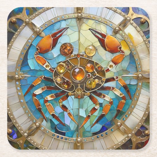 Zodiac - Krebs Die Krebserkrankung Rechteckiger Pappuntersetzer (Vorderseite)