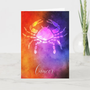 Zodiac : Krebs farbenfrohe Candy Colors Karte